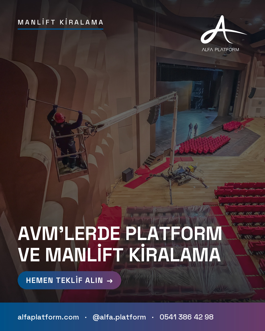 AVM’lerde Platform ve Manlift Kiralama — Alfa Platform