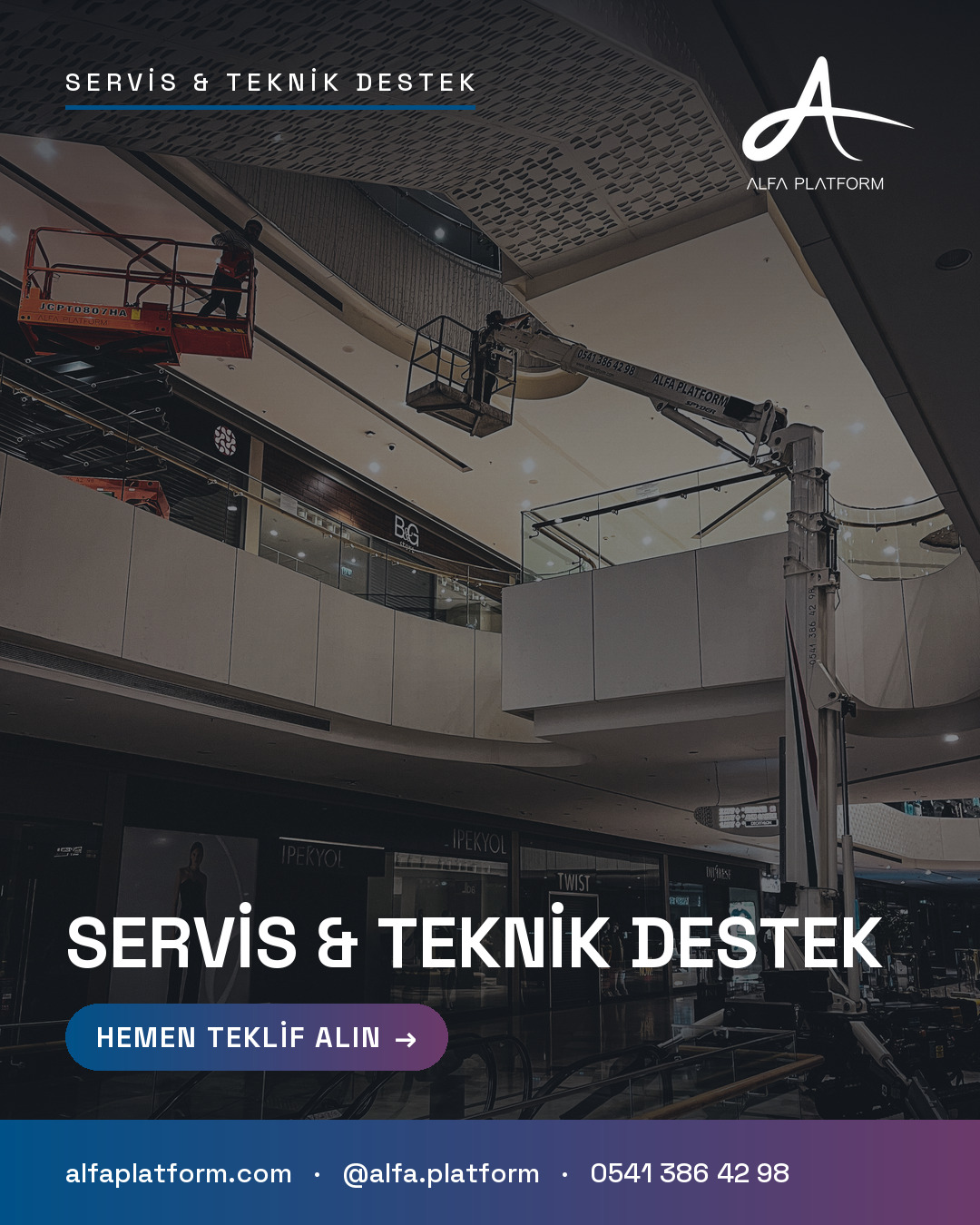 Servis & Teknik Destek — Alfa Platform