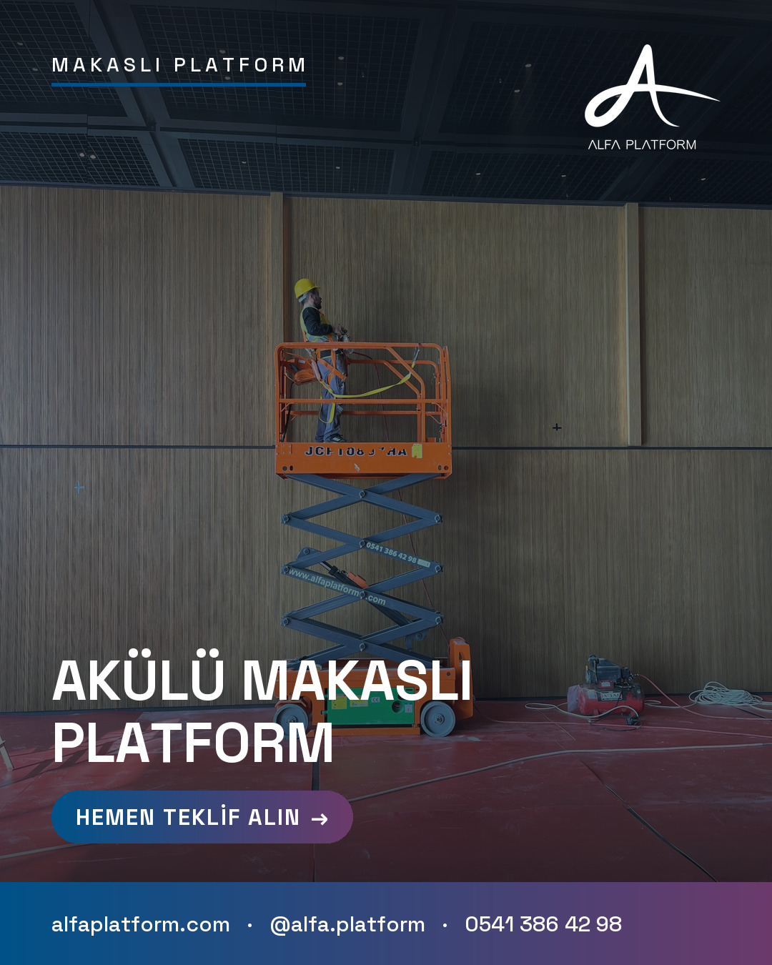 Akülü Makaslı Platform — Alfa Platform