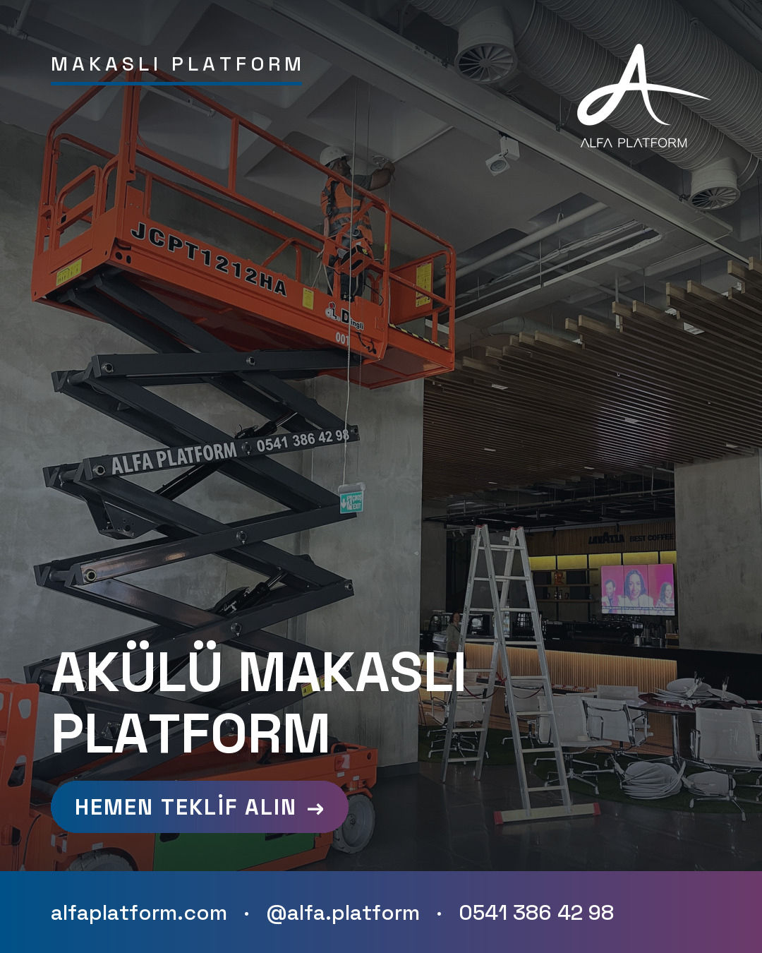 Akülü Makaslı Platform — Alfa Platform