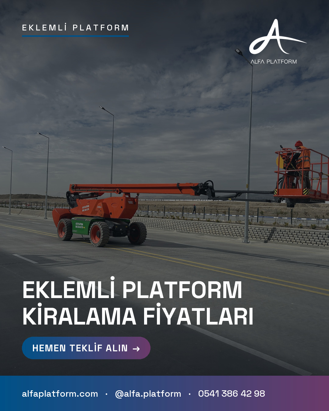 Eklemli Platform Kiralama Fiyatları — Alfa Platform